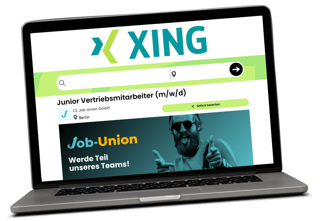 XING Jobanzeiger Anzeige Mockup - Job-Union